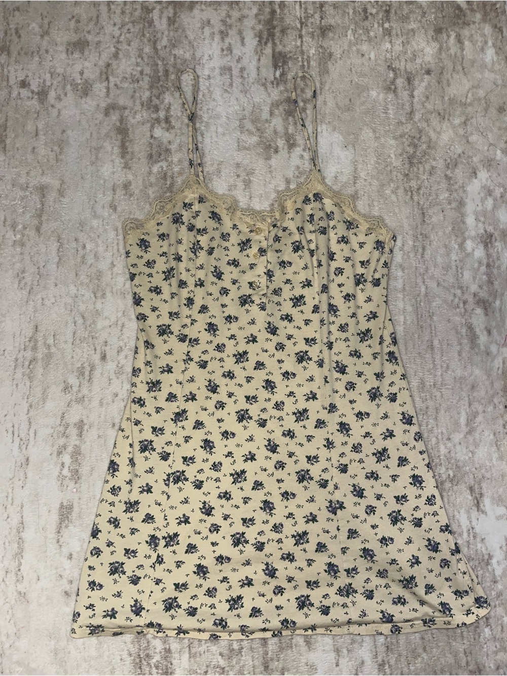 Vintage Victoria’s Secret Floral Slip Dress Nightgown Size Medium Lace Y2K